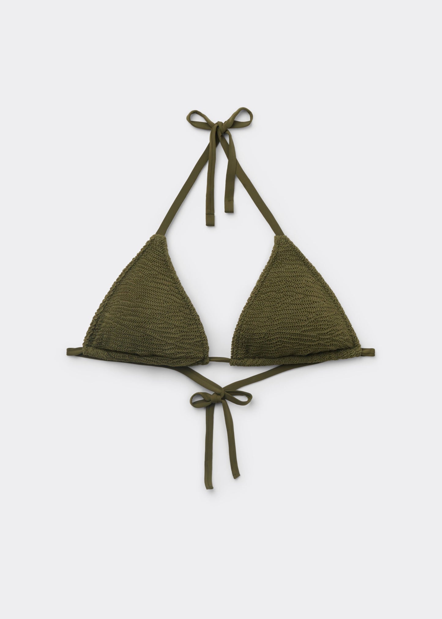 Triangle Bikini Top with Removable Padding Crinkle Waves