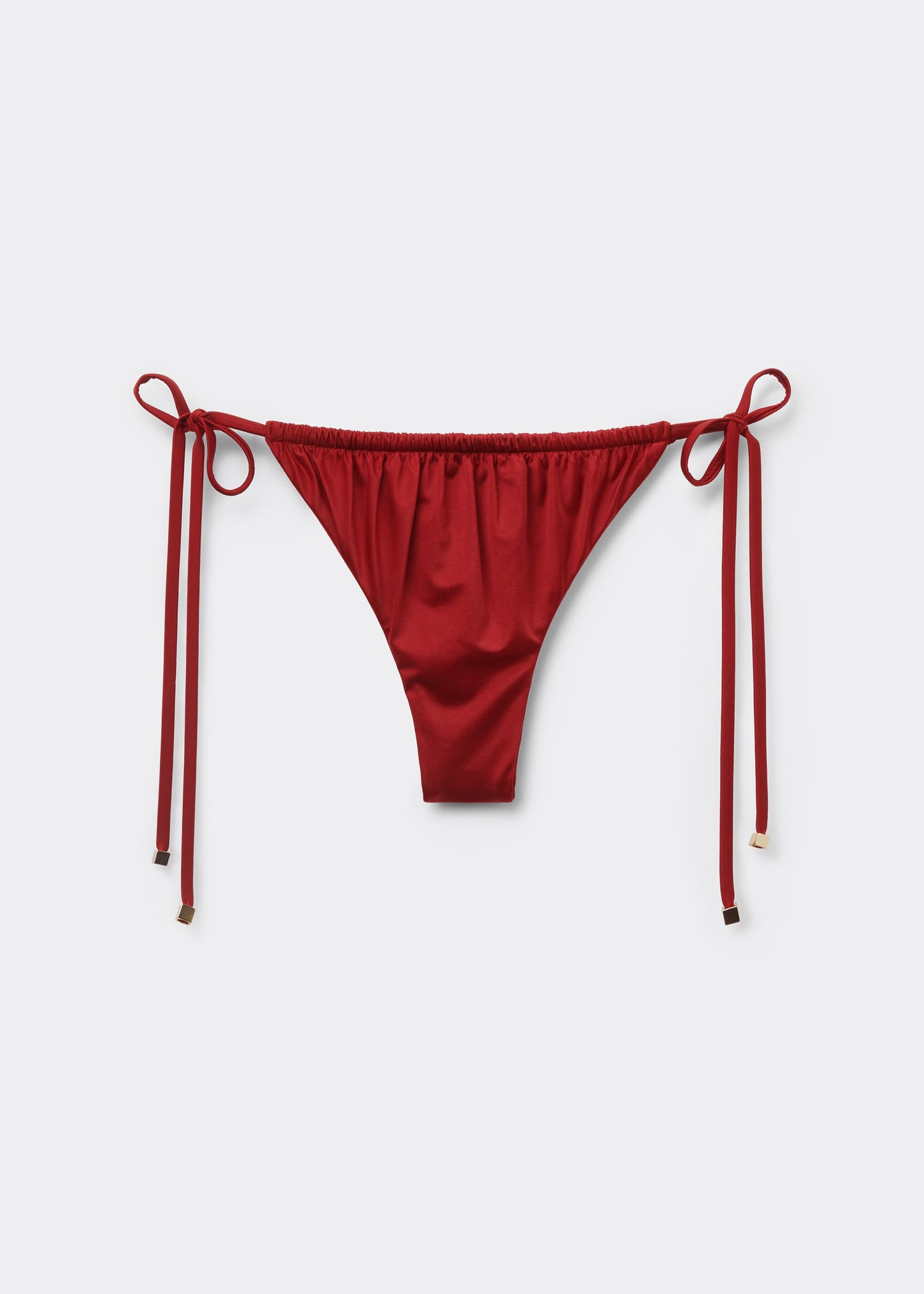 Thong Bikini Bottoms Shiny Satin