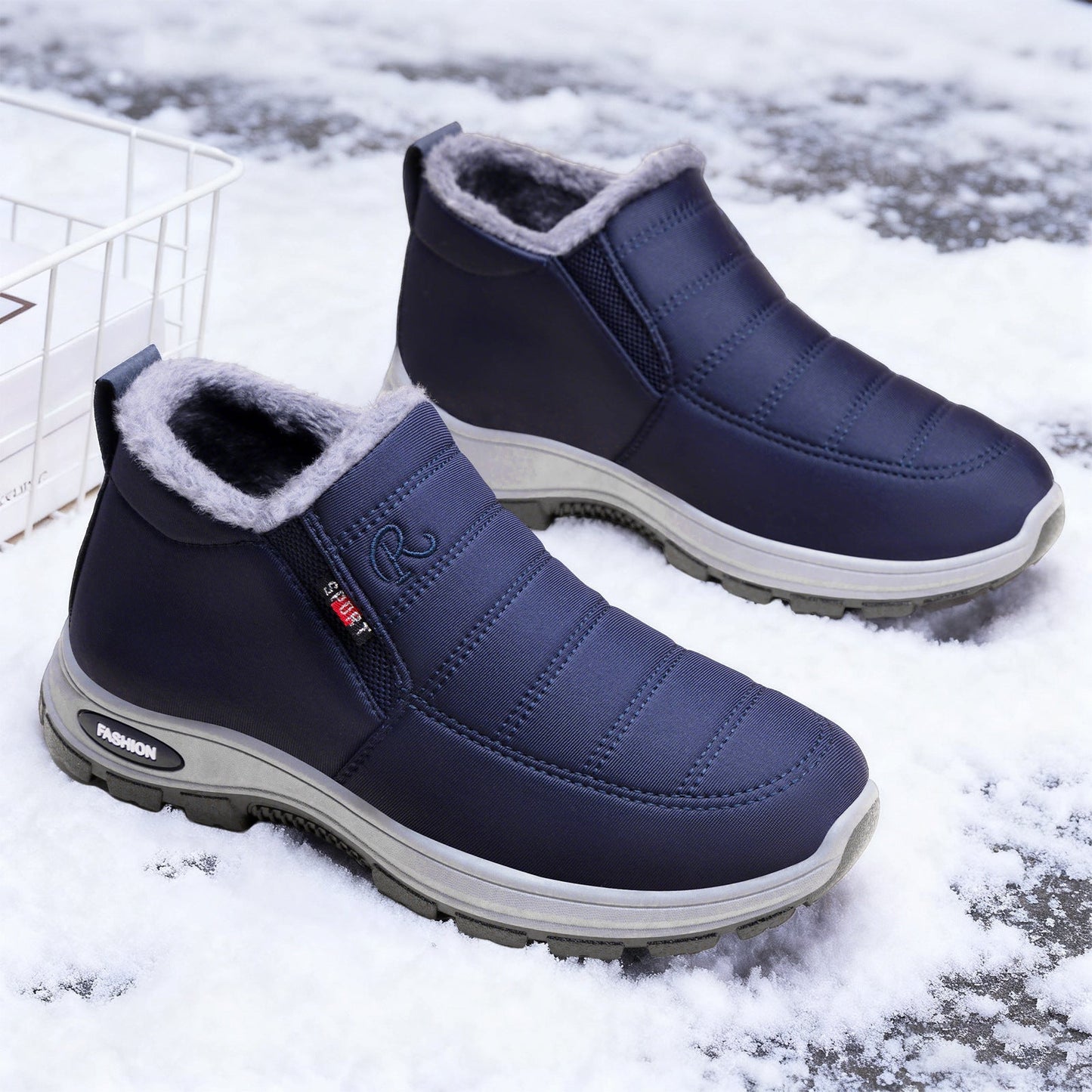Damen-Schlupfstiefel mit Fleecefutter – warm, wasserdicht & rutschfest