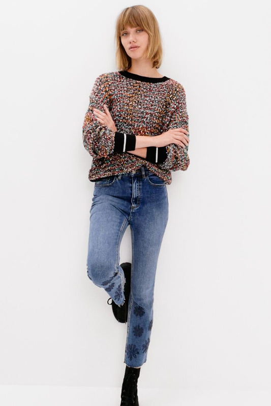 Flared cropped jeans