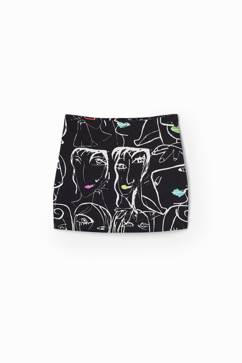 Slim-fit mini skirt