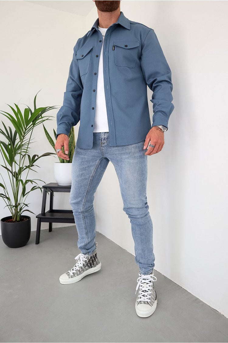 Herren Hemdjacke mit Knöpfen (2 kaufen, kostenloser Versand)
