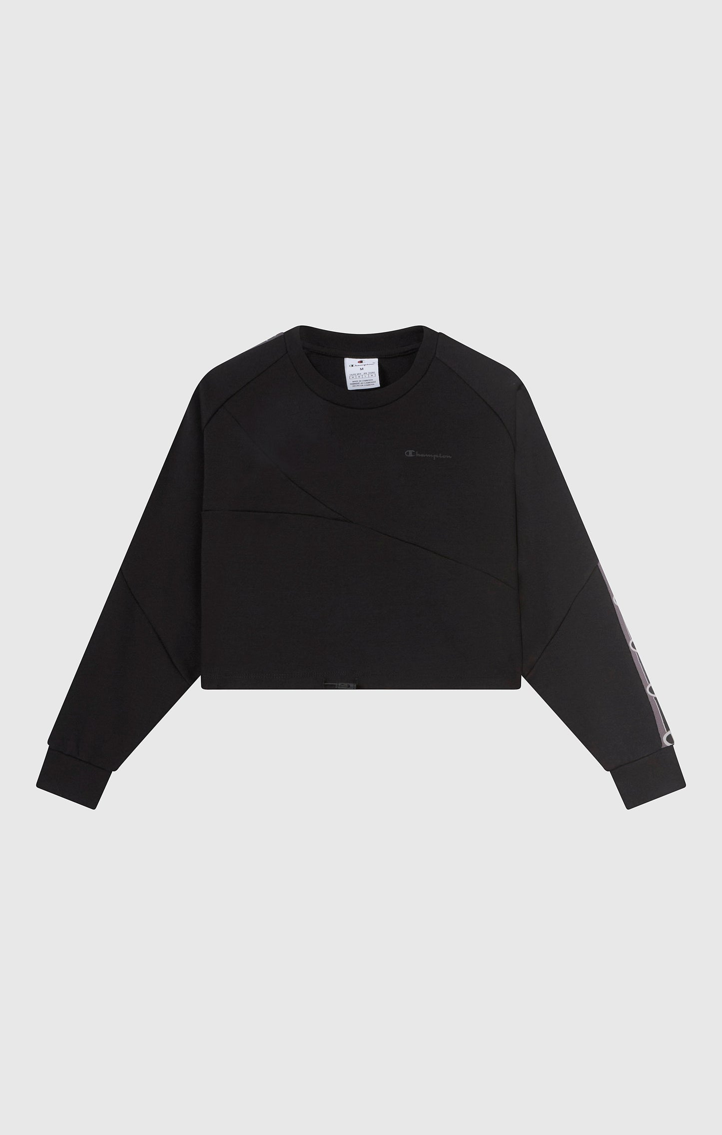 Damen Cropped Interlock Crewneck Sweatshirt mit Tape-Logo