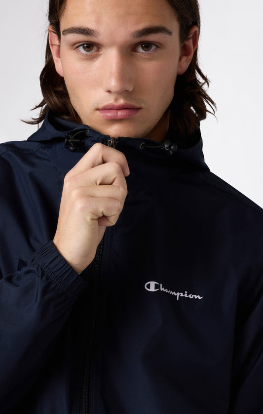 Herren Leichte Kapuzen-Windjacke mit durchgehendem Reißverschluss
