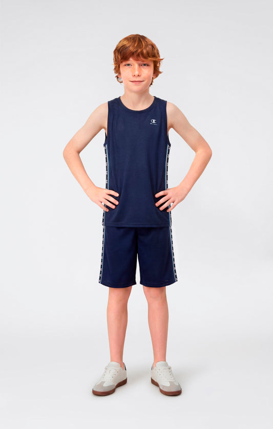 Jungen Mesh-Tanktop mit Logoband