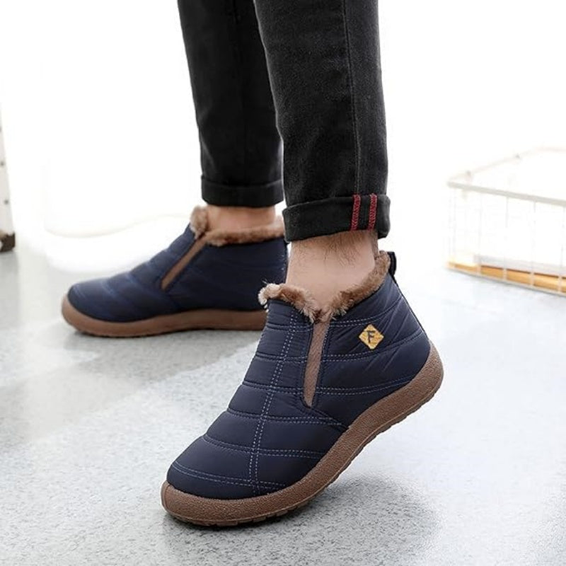 (Zeitlich begrenzter Rabatt 50% Rabatt) Herren Winter Warm Breit Fußgewölbeunterstützung Orthopädische Stiefel Leichte Wasserdichte Rutschfeste Slip-On Stiefel