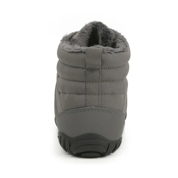 Herren Warme Fleece Barfuß-Stiefel Weite Zehenpartie Orthopädische Stütz-Schneestiefel Wasserdichte Rutschfeste Winterstiefel