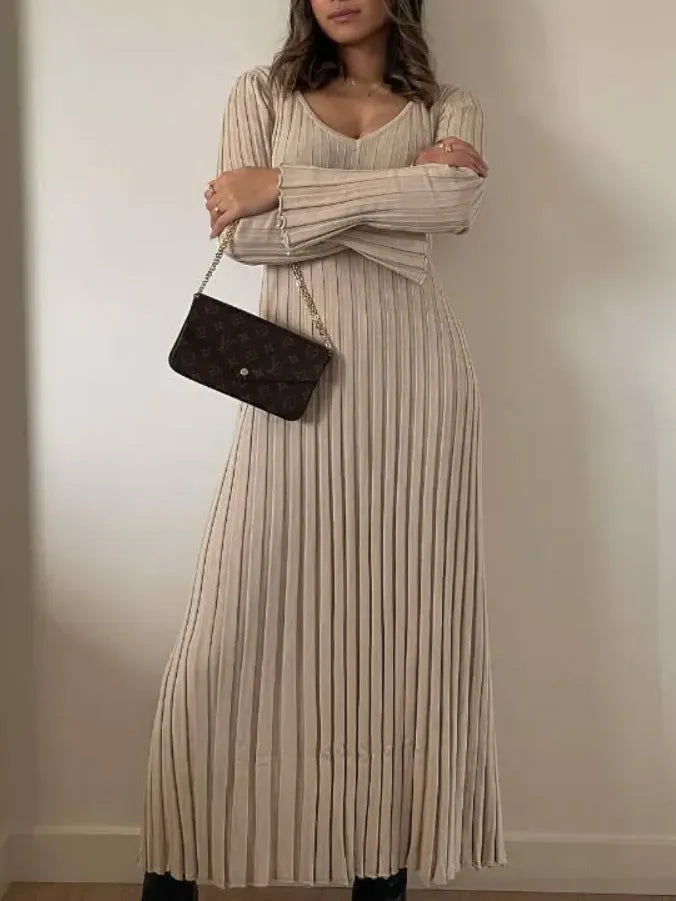 Herbstliches Strickkleid mit Ärmeln (2 kaufen, kostenloser Versand)