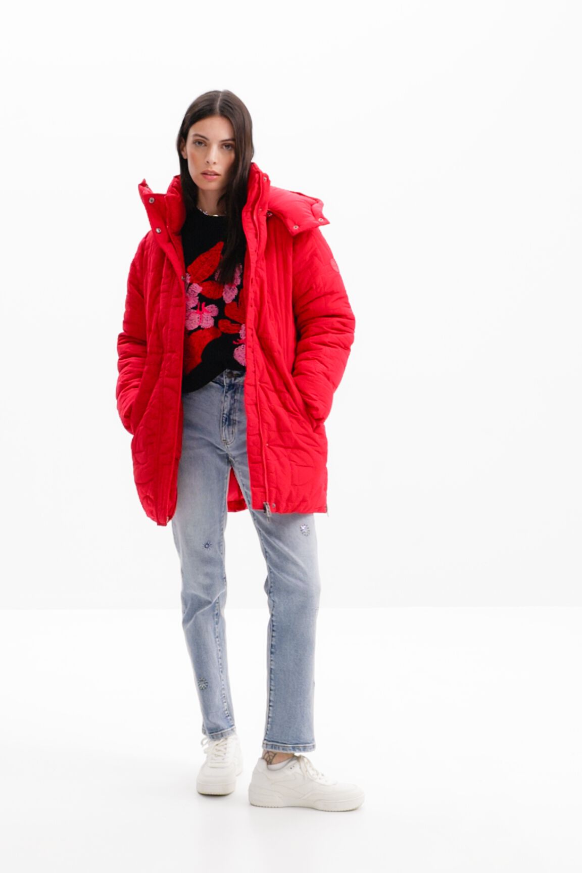 Padded zips coat