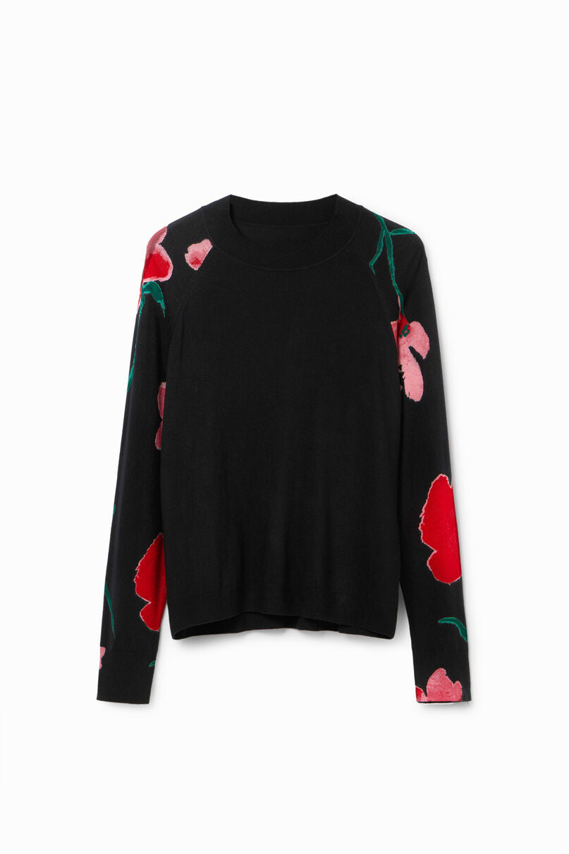 Watercolour floral pullover