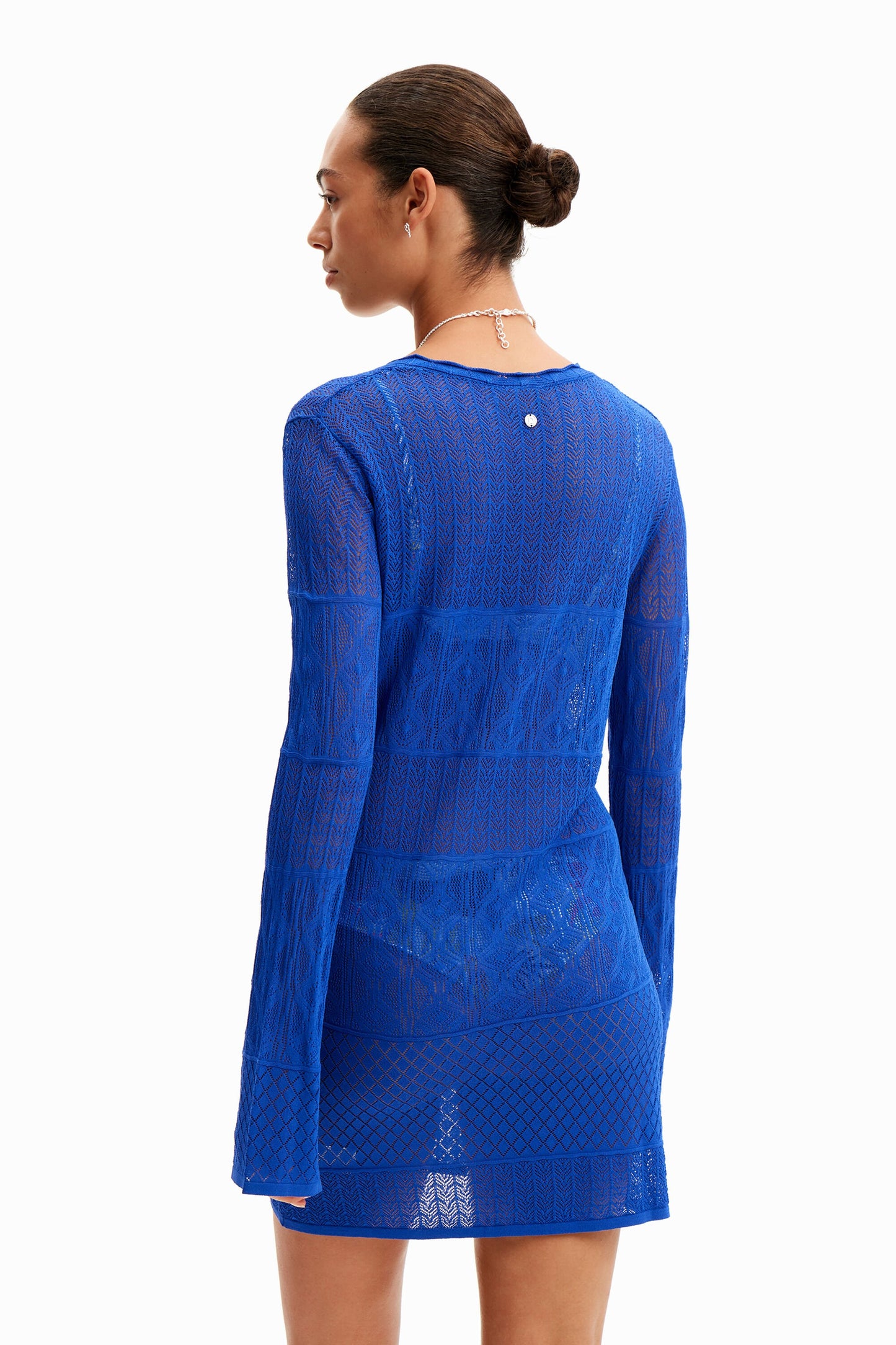 Short openwork tunic dress