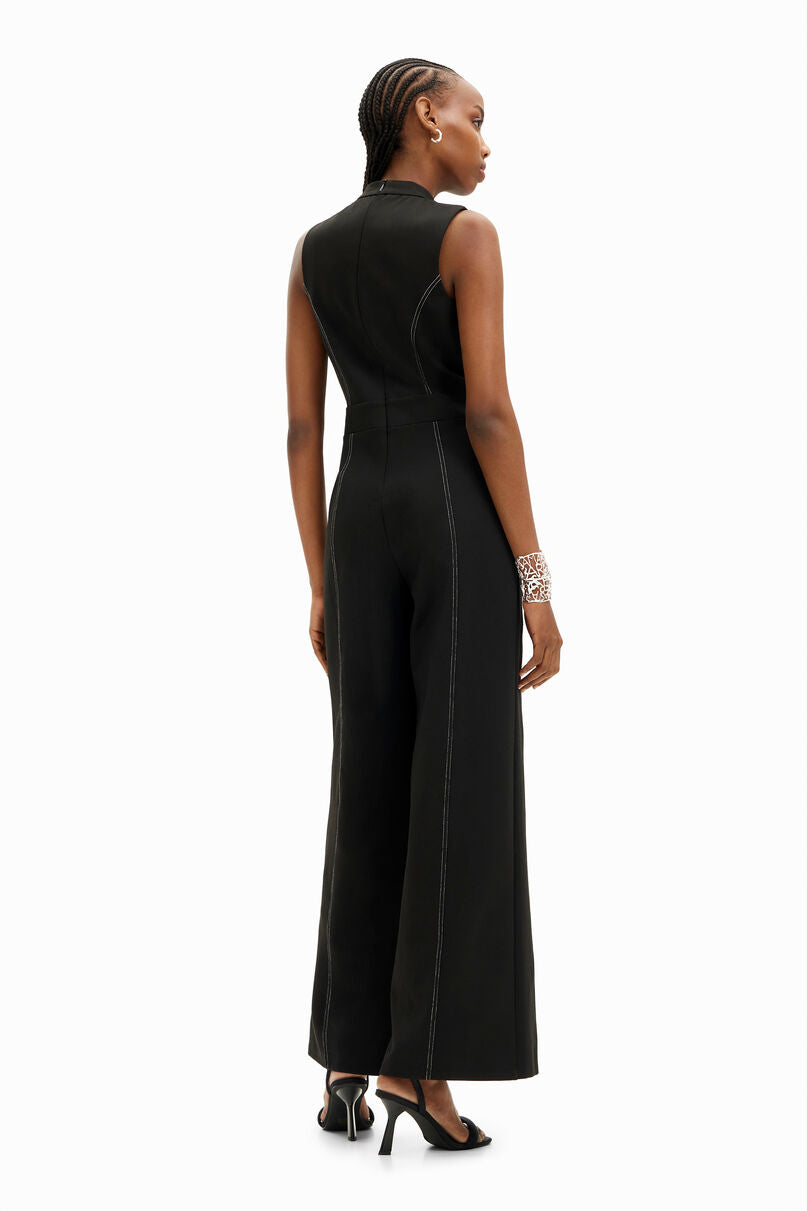 Culotte jumpsuit with stitching
