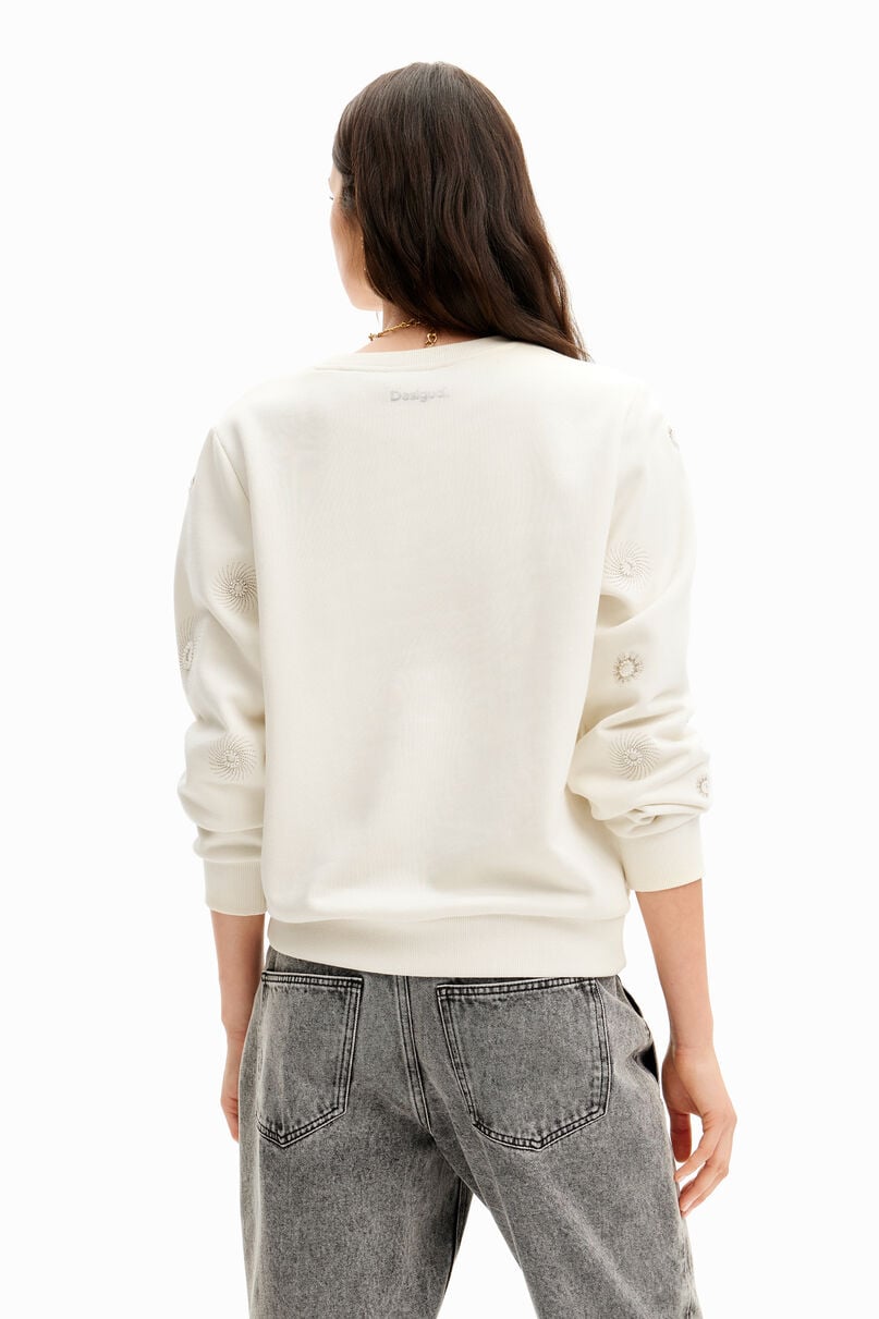 Geometric embroidery sweatshirt