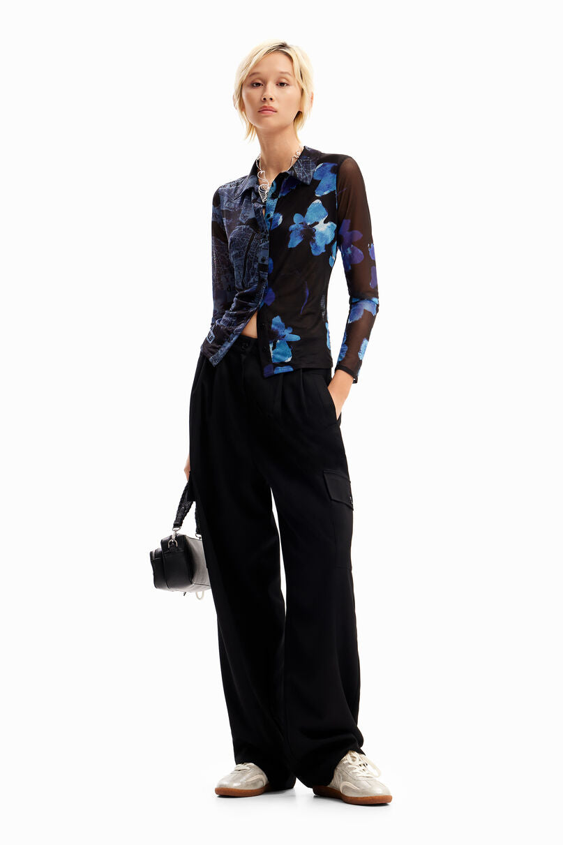 Tulle arty patchwork T-shirt