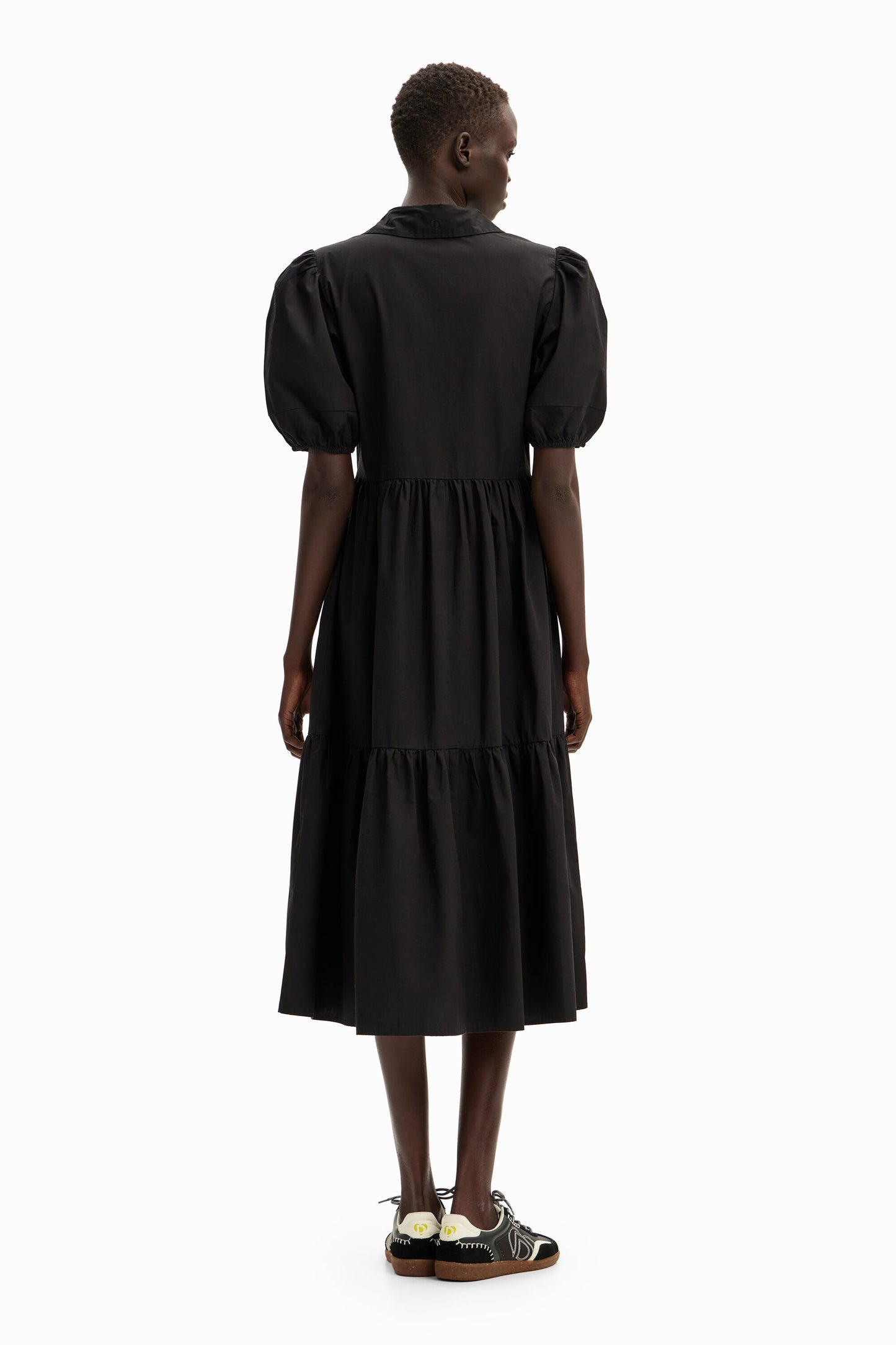 Poplin midi shirt dress