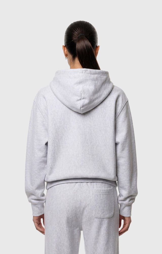Women's Lightweight Reverse Weave Hoodie with Embroidered Logo