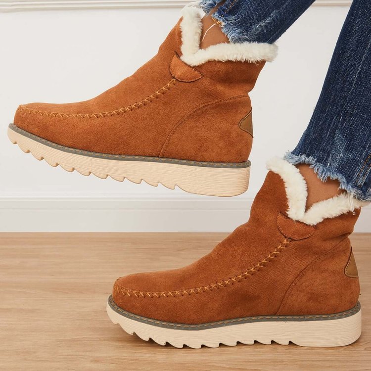 Klassische rutschfeste Knöchel-Schneestiefel für Damen