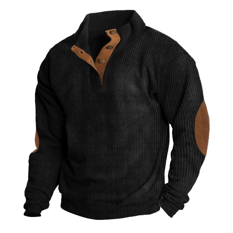 Herren Outdoor Freizeit Stehkragen Langarm Sweatshirt