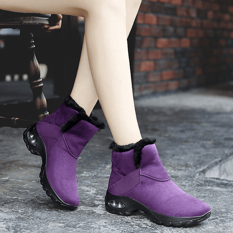 Damen Plüsch Air Cushion Schneestiefel