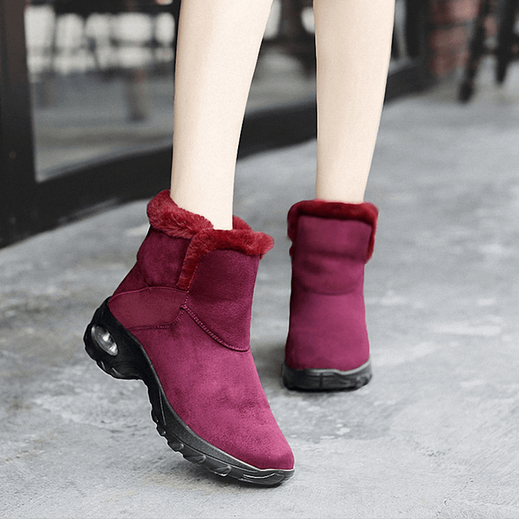 Damen Plüsch Air Cushion Schneestiefel