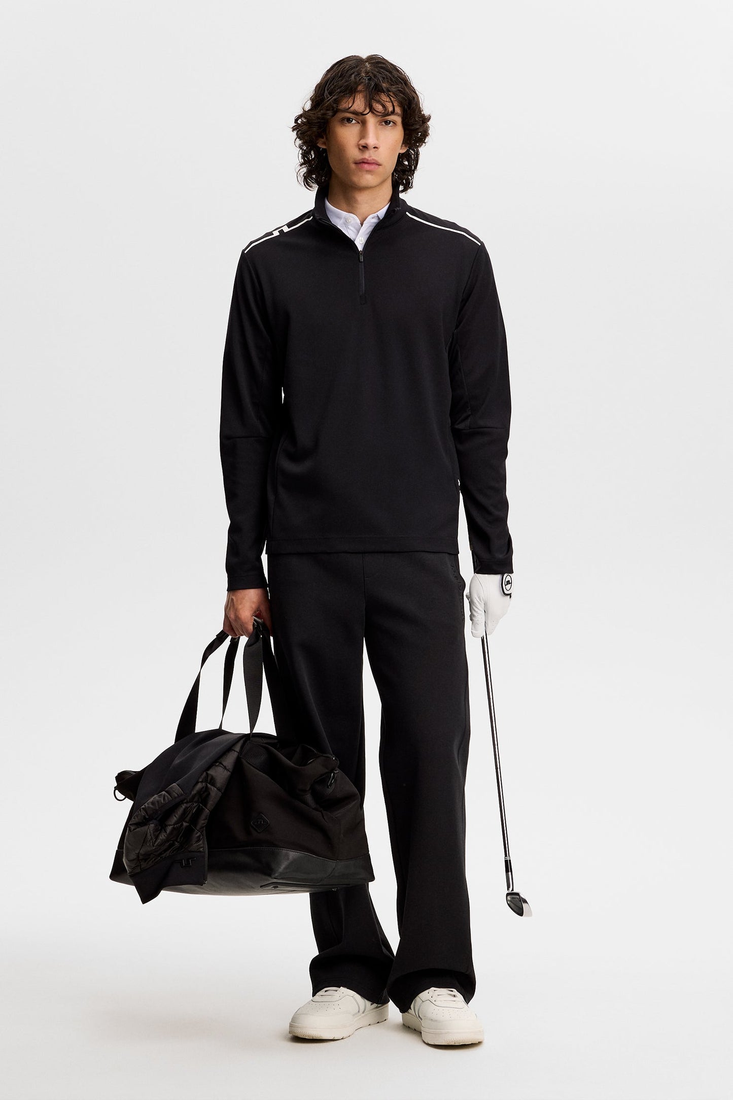 Leon Quarter Zip Mid Layer / Black