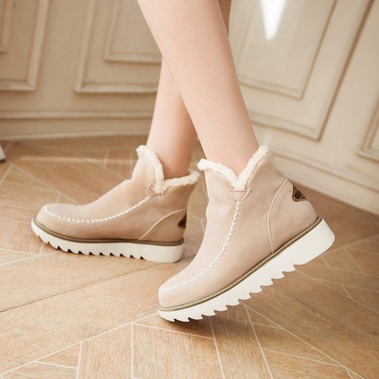 Klassische rutschfeste Knöchel-Schneestiefel für Damen