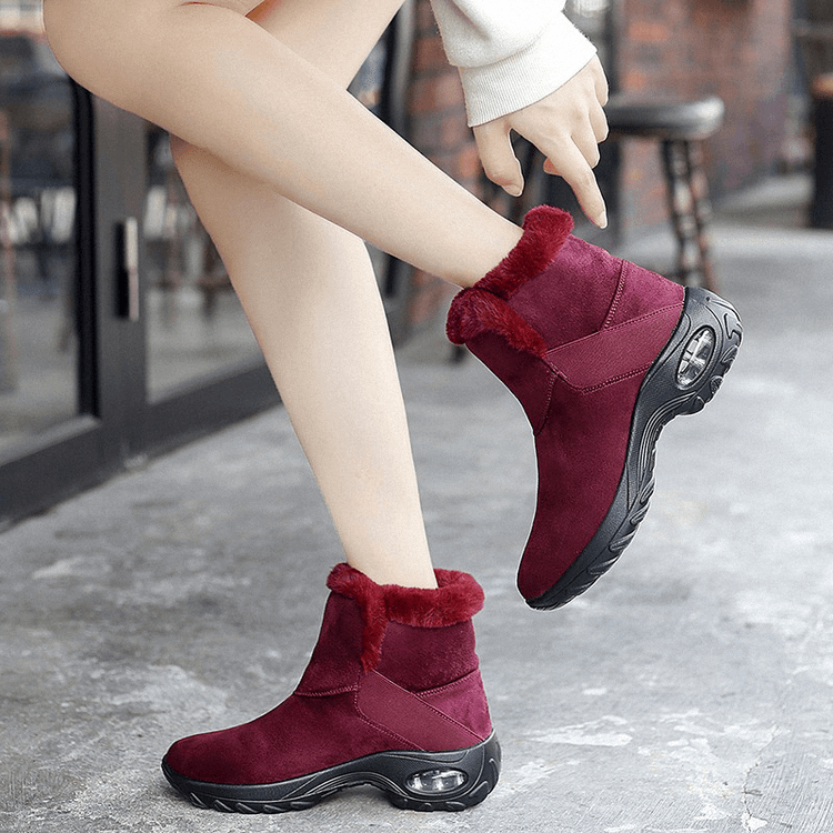 Damen Plüsch Air Cushion Schneestiefel