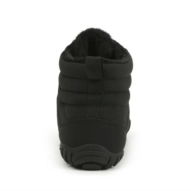 Herren Warme Fleece Barfuß-Stiefel Weite Zehenpartie Orthopädische Stütz-Schneestiefel Wasserdichte Rutschfeste Winterstiefel