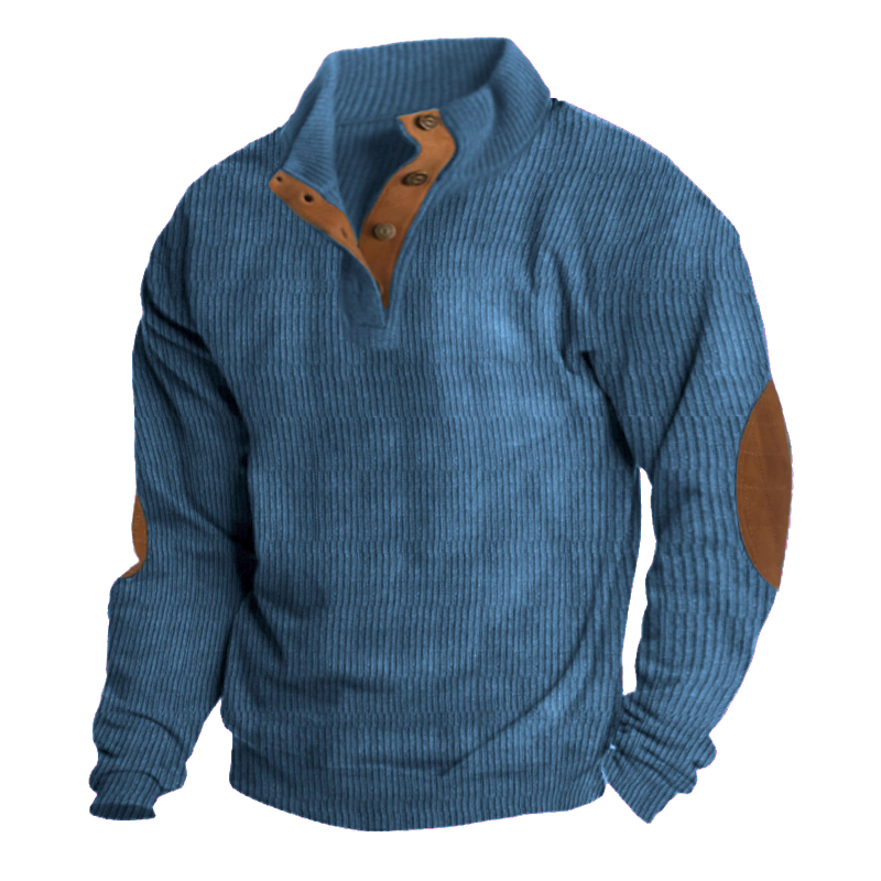 Herren Outdoor Freizeit Stehkragen Langarm Sweatshirt