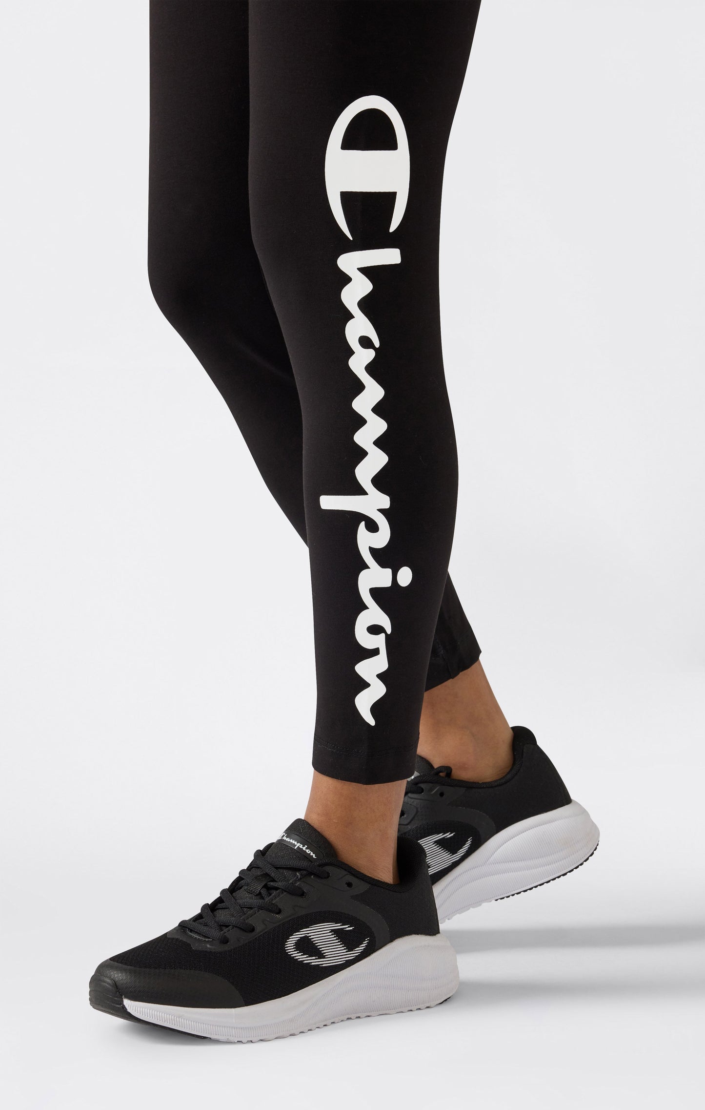 Damen Crop Leggings Script Logo