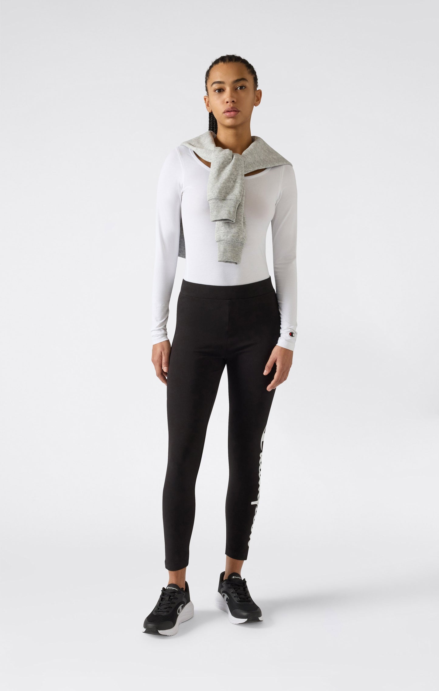 Damen Crop Leggings Script Logo