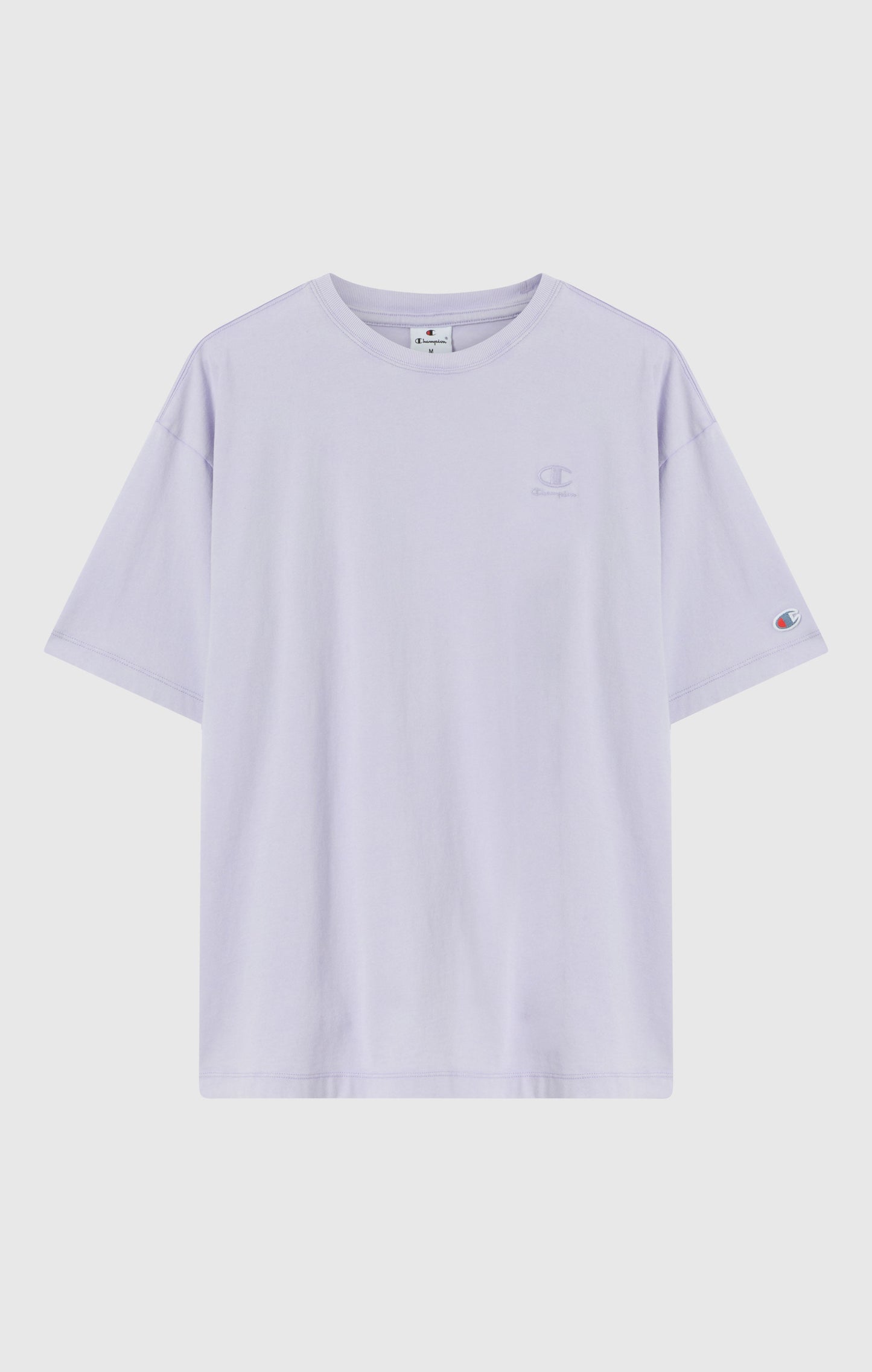Damen-T-Shirt mit Washed-Effekt und Rundhalsausschnitt-Symbolen