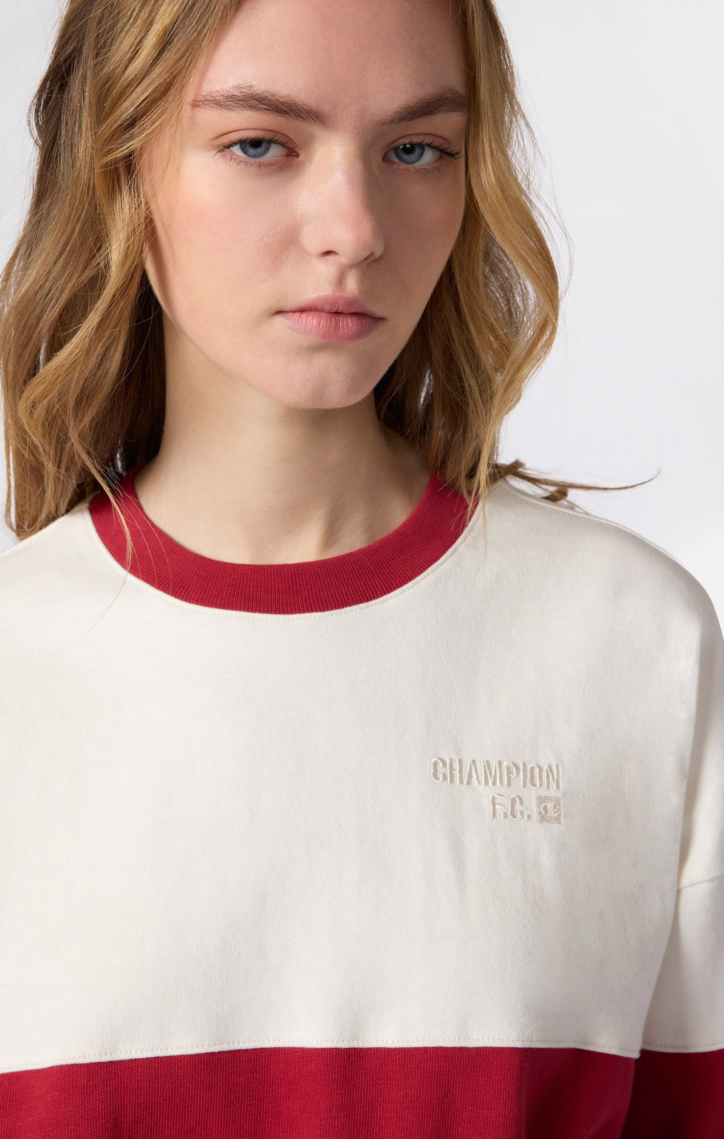 Women's Striped Crewneck Sweatshirt
