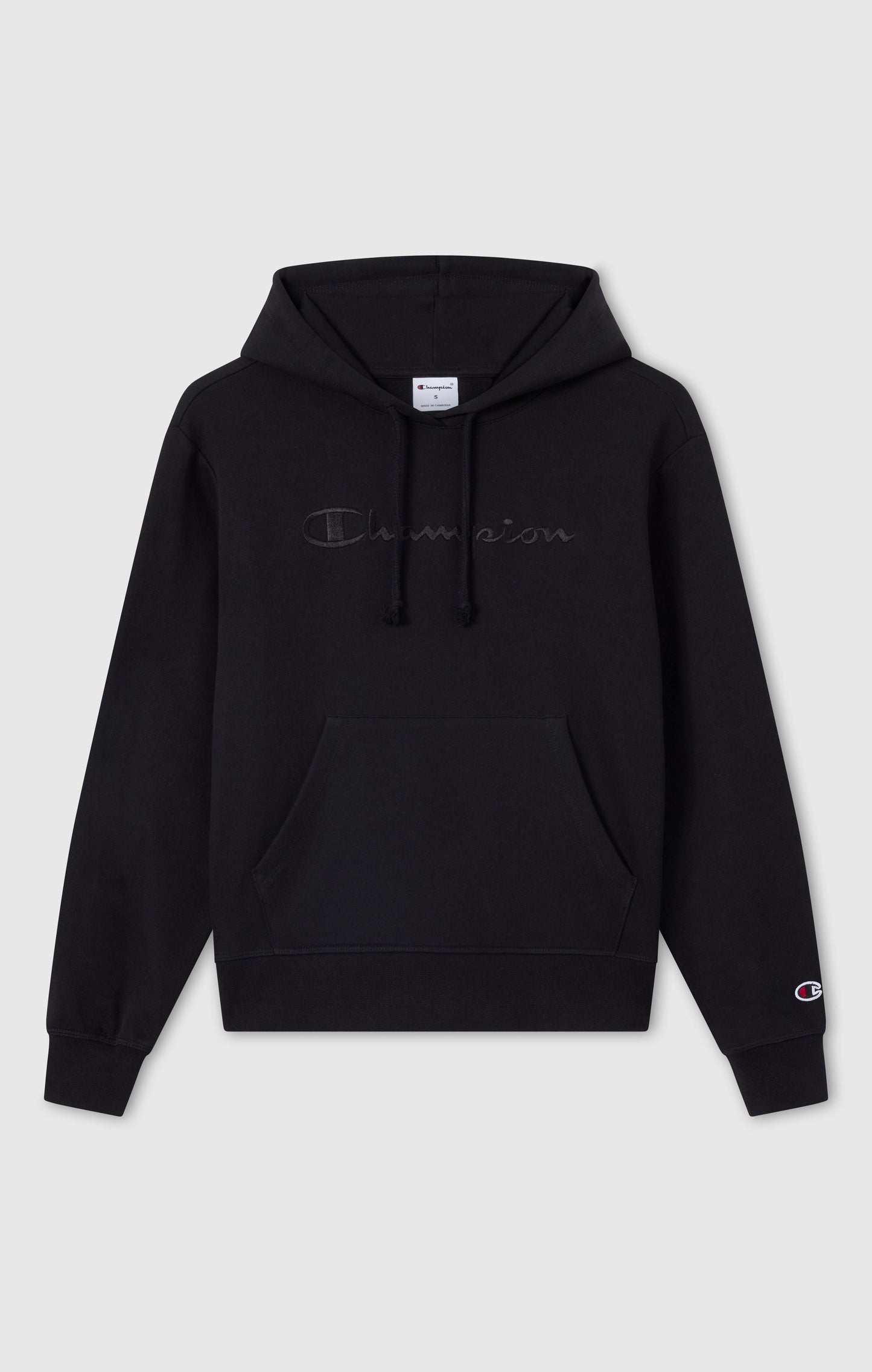 Damen Leichtes Kapuzen-Sweatshirt mit Ton-in-Ton gestickten Maxi-Logo-Icons
