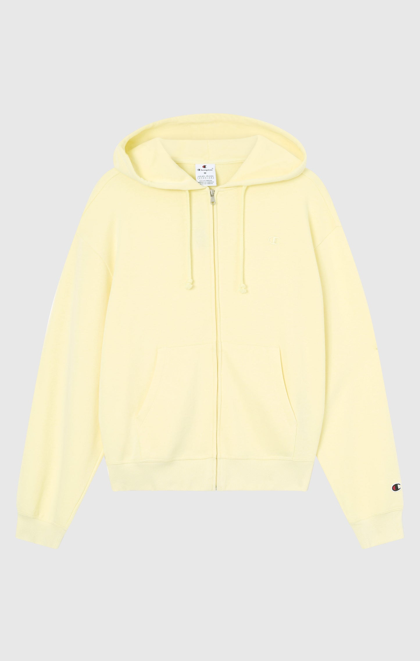 Damen Leichtes Kapuzen-Sweatshirt mit durchgehendem Reißverschluss und gestickten C-Logo-Symbolen in passendem Farbton