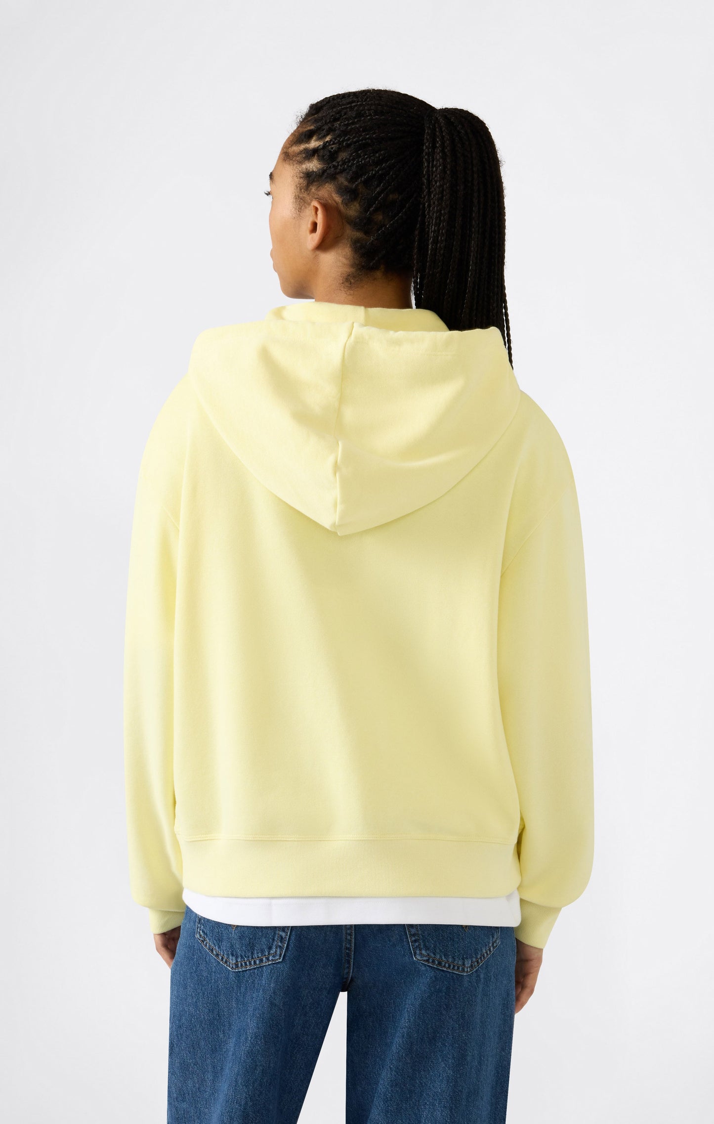 Damen Leichtes Kapuzen-Sweatshirt mit durchgehendem Reißverschluss und gestickten C-Logo-Symbolen in passendem Farbton