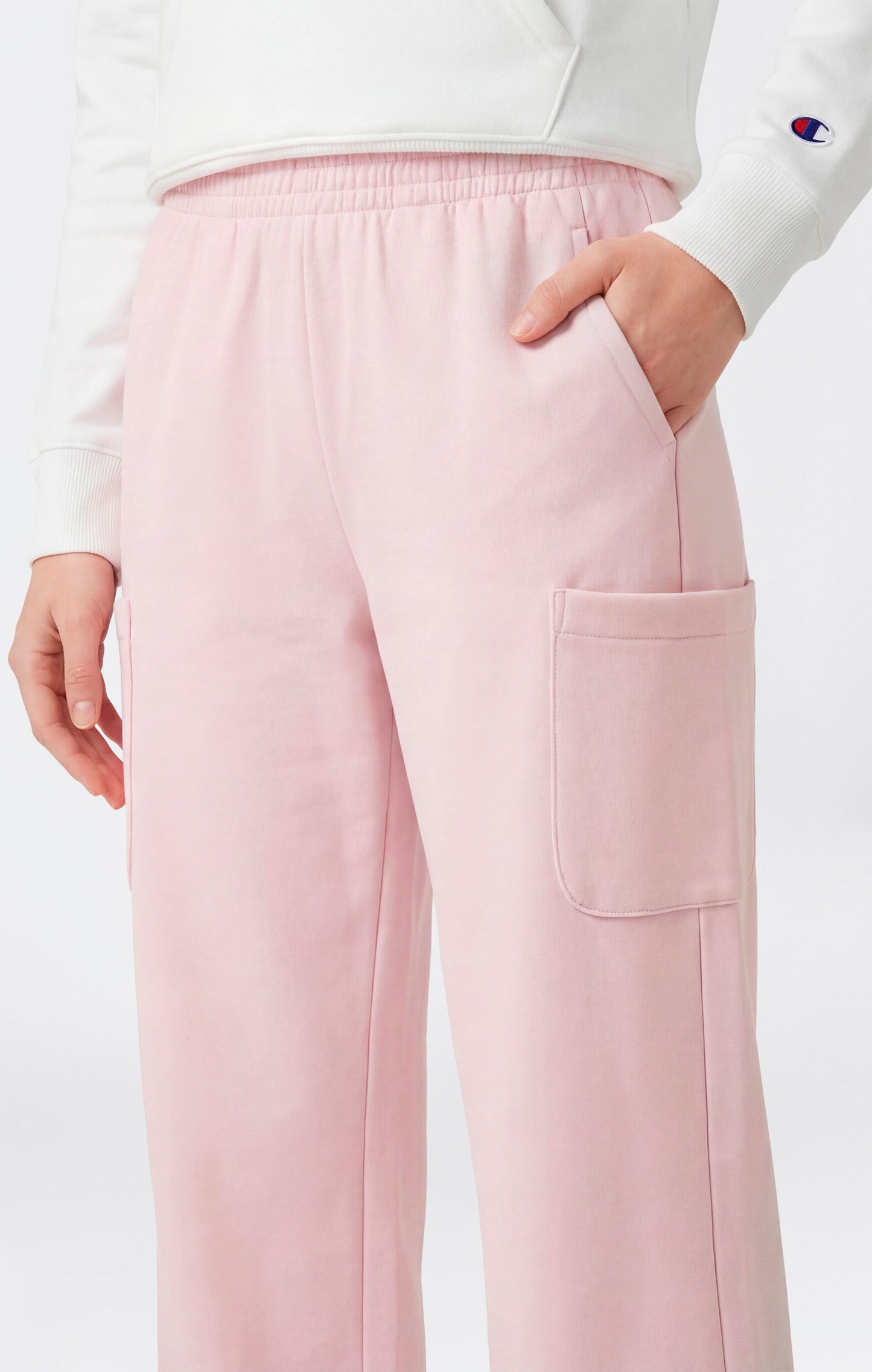 Damen leichte Wide Leg Fleece Jogger-Hose Icons