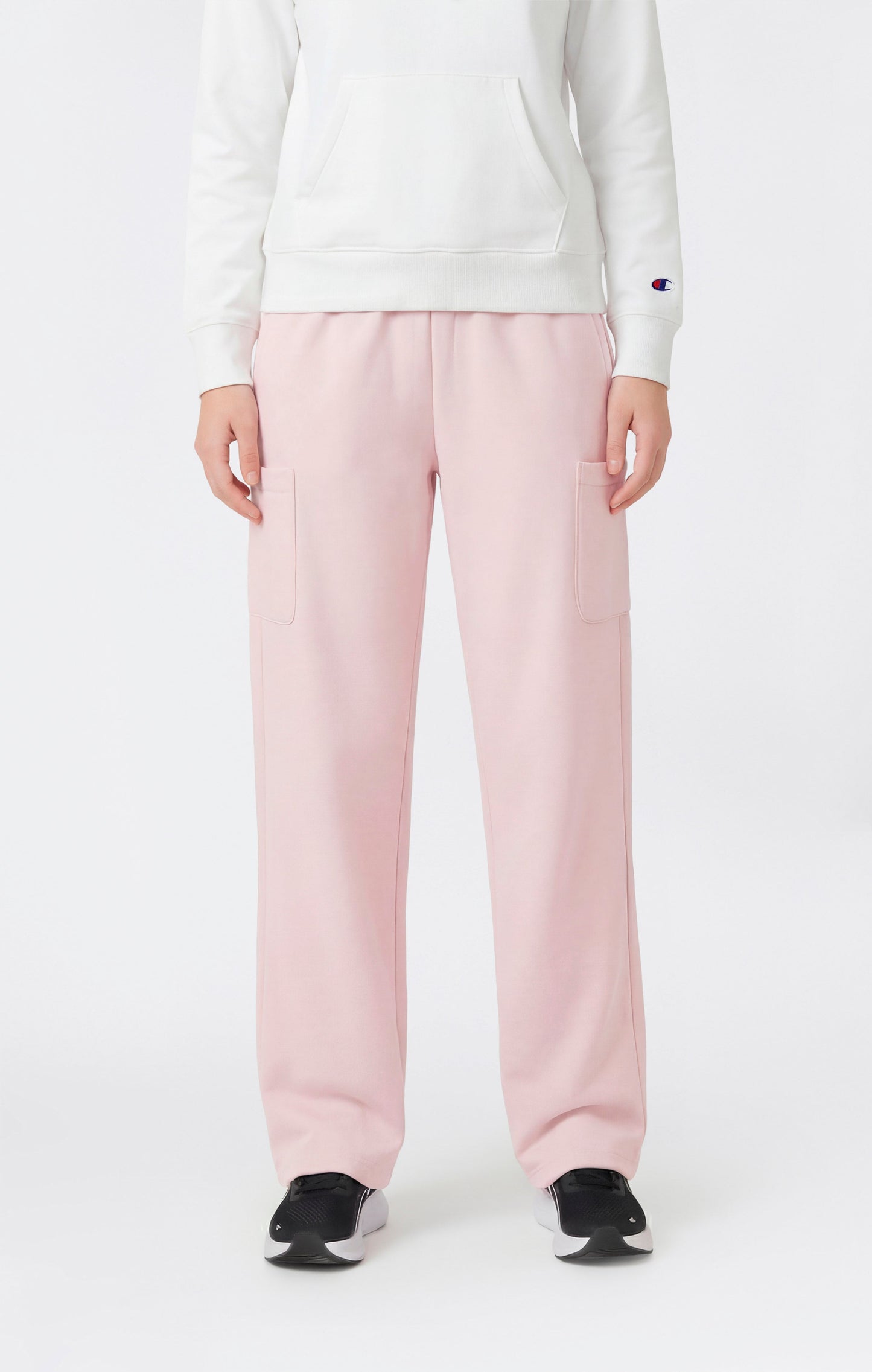 Damen leichte Wide Leg Fleece Jogger-Hose Icons