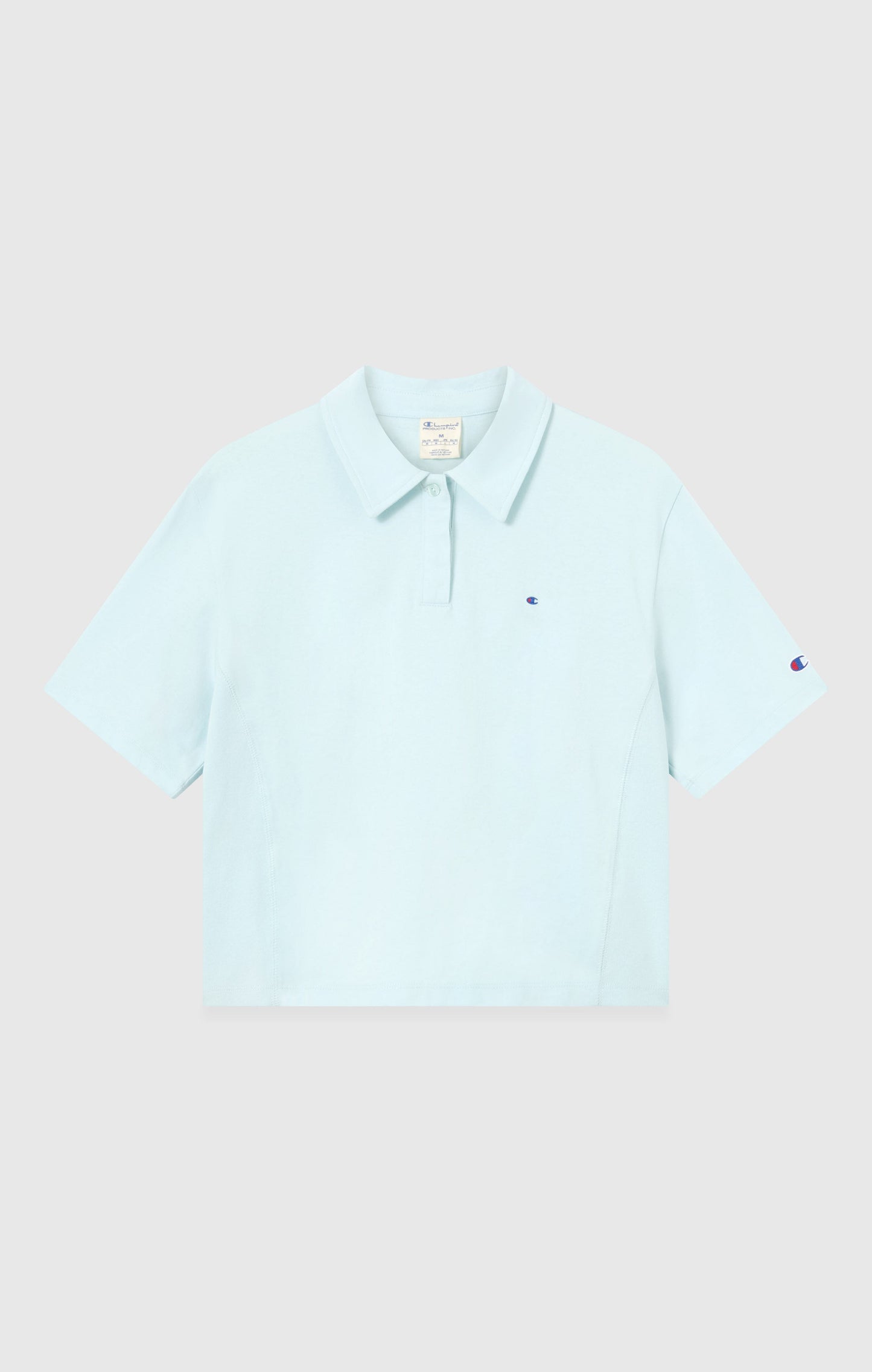 Kurzes Damen-Poloshirt aus Baumwoll-Jersey
