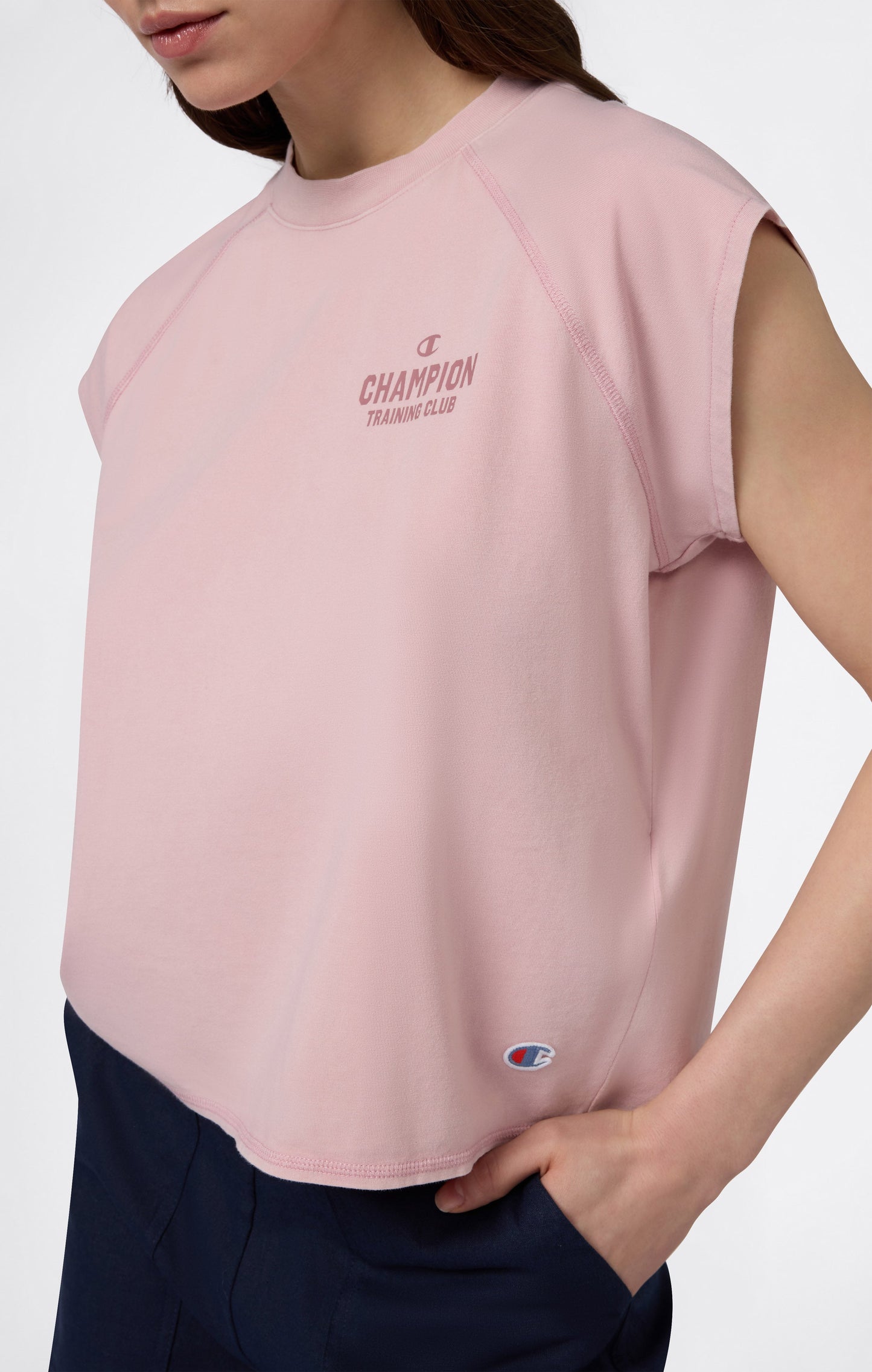 Damen-T-Shirt im Box-Stil mit Rundhalsausschnitt