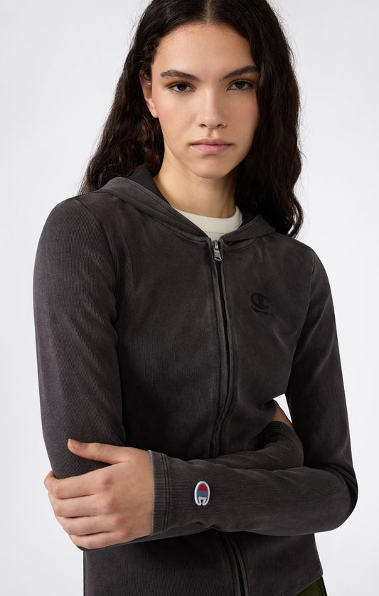 Women's Full-Zip Hoodie in Stretch Jersey Icons