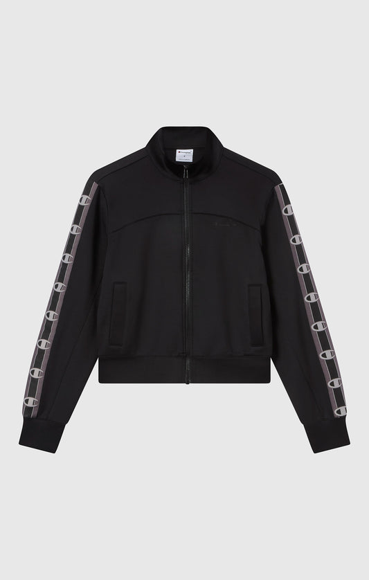 Women's Full Zip Tape Logo Interlock Sweatshirt