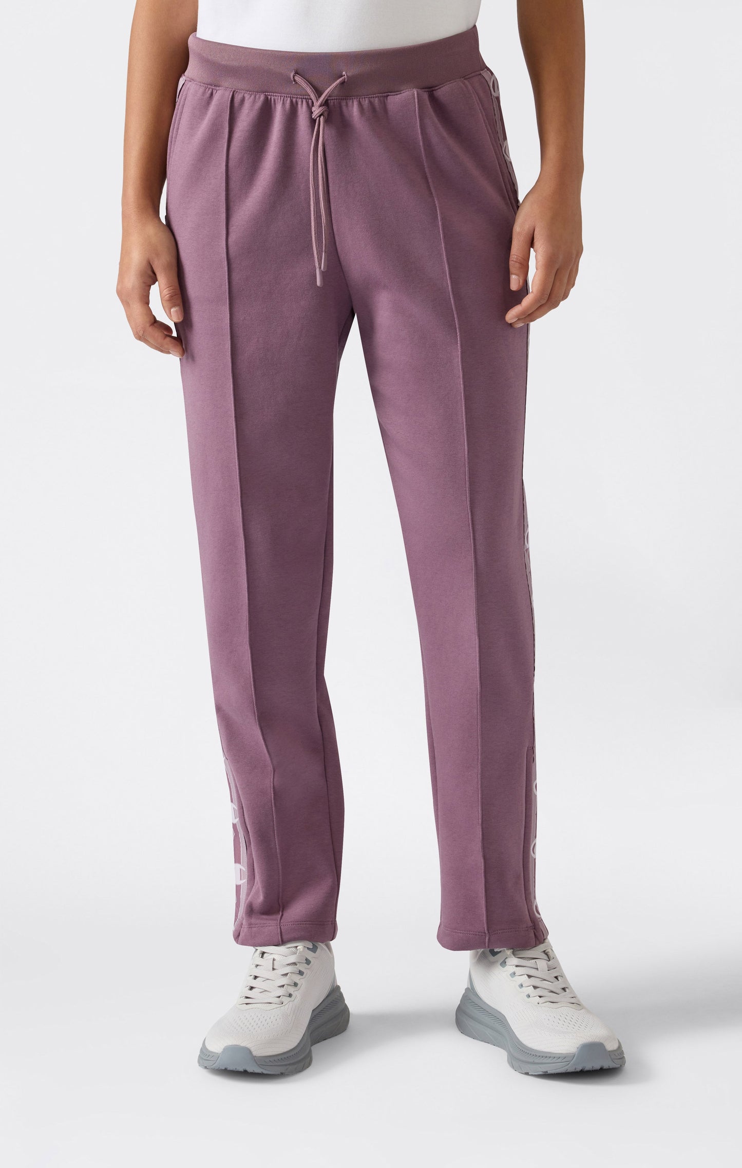 Damen Straight Leg Interlock Hose mit Logo-Band