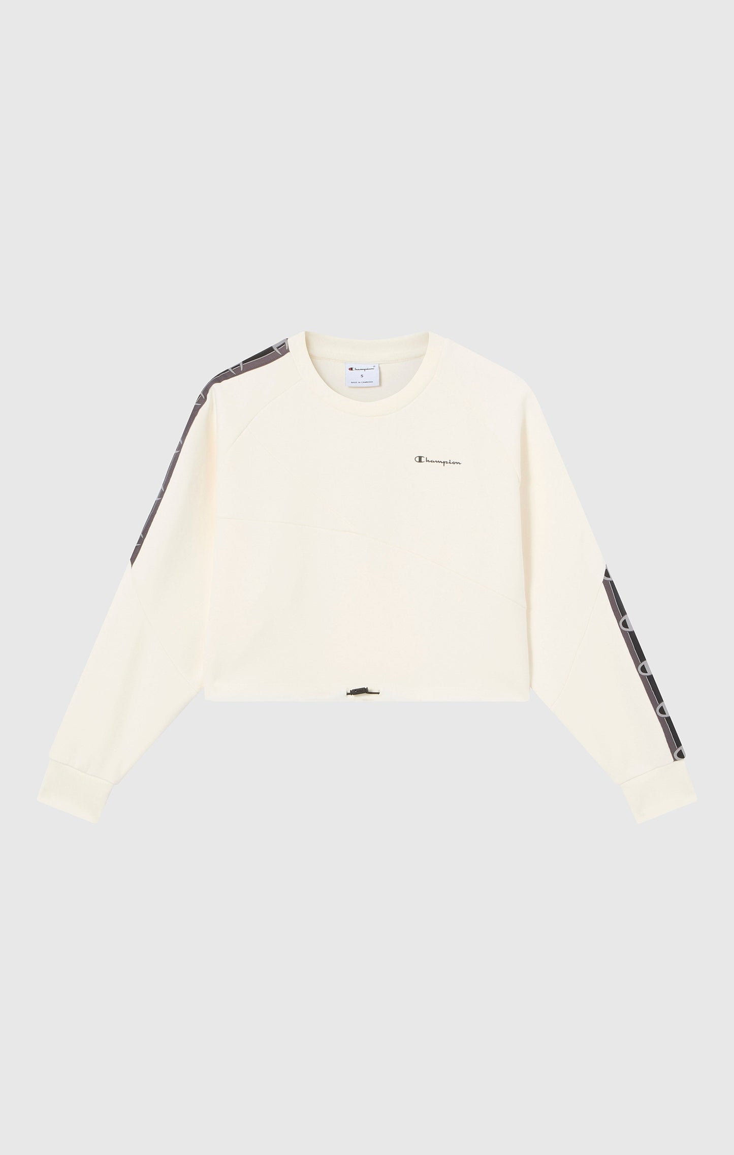 Damen Cropped Interlock Crewneck Sweatshirt mit Tape-Logo