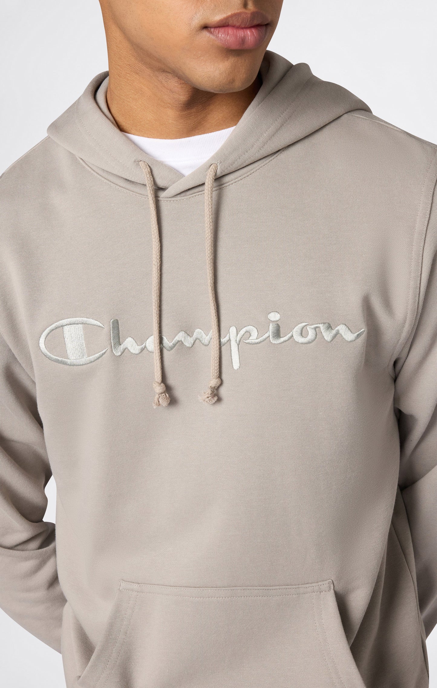 Leichter Herren-Kapuzenpullover mit gestickten Logo-Icons
