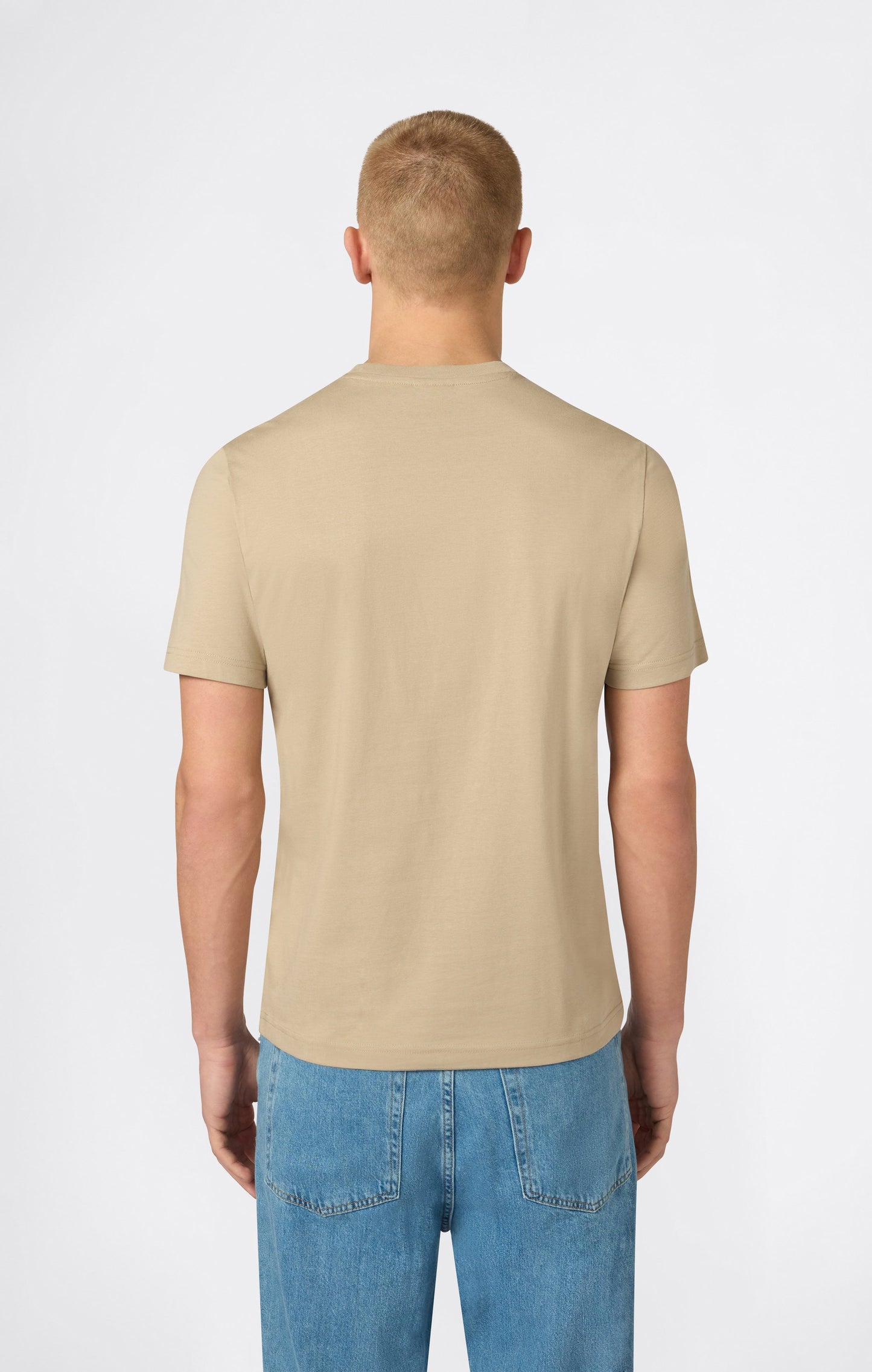 Herren-T-Shirt mit kleinen gestickten Logo-Symbolen