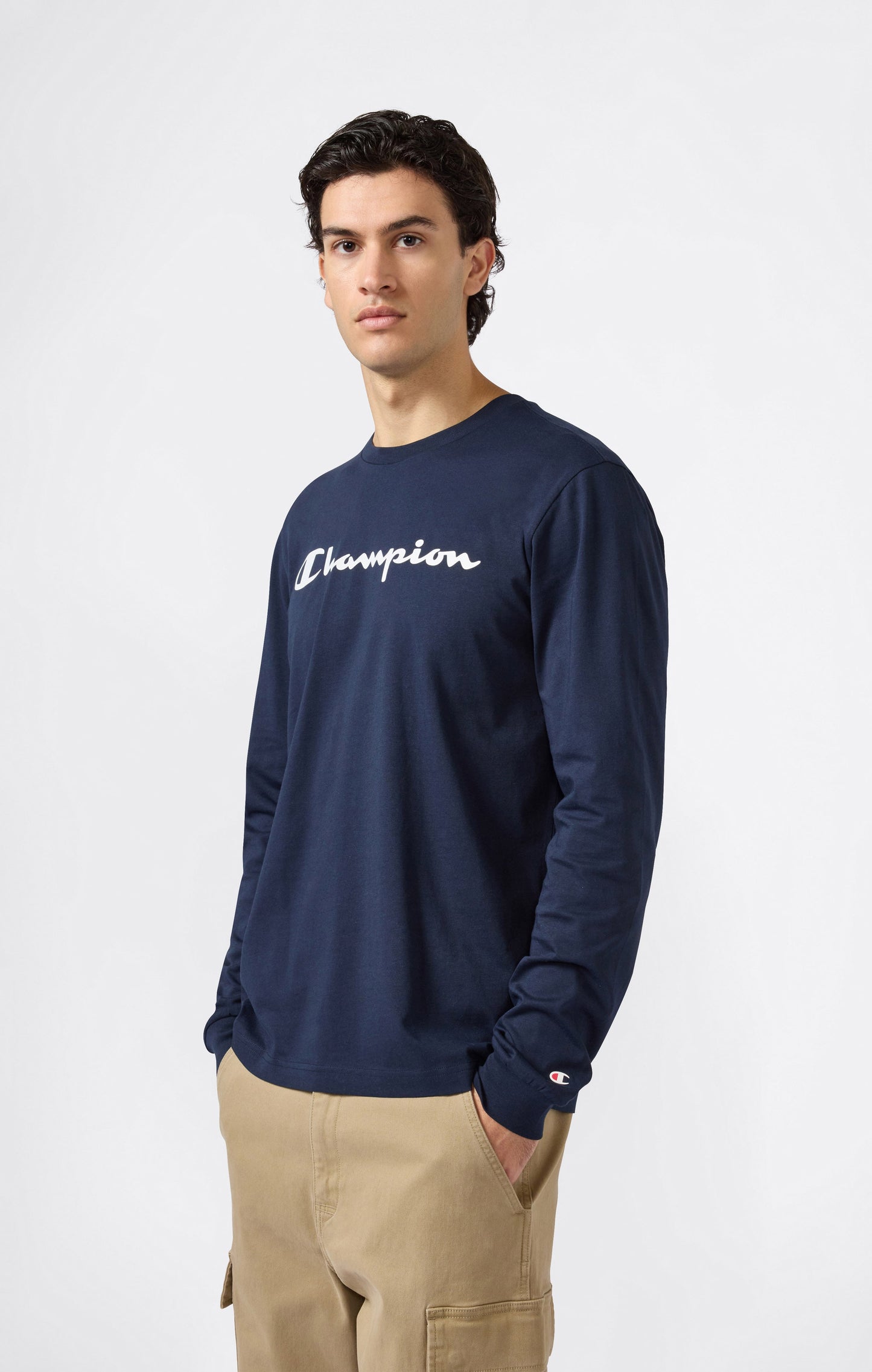 Men's Long Sleeve T-Shirt Script Logo