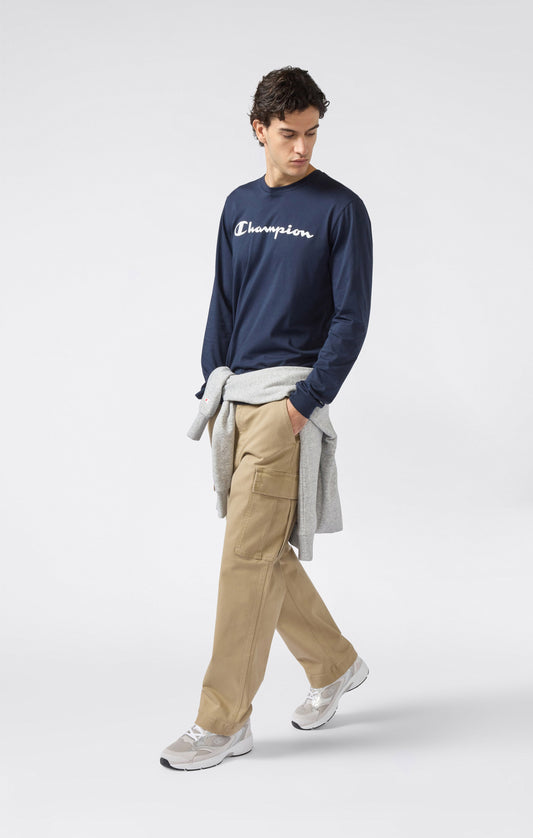 Men's Long Sleeve T-Shirt Script Logo
