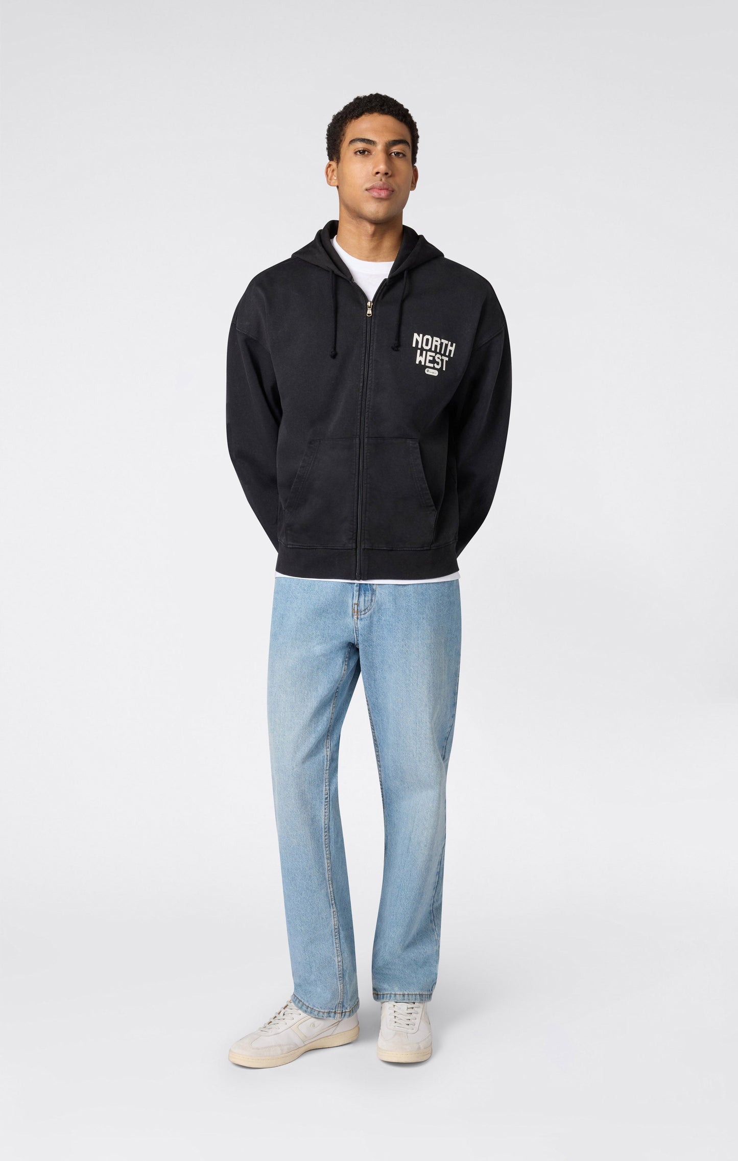 Men's East West Full Zip Hooded Sweatshirt