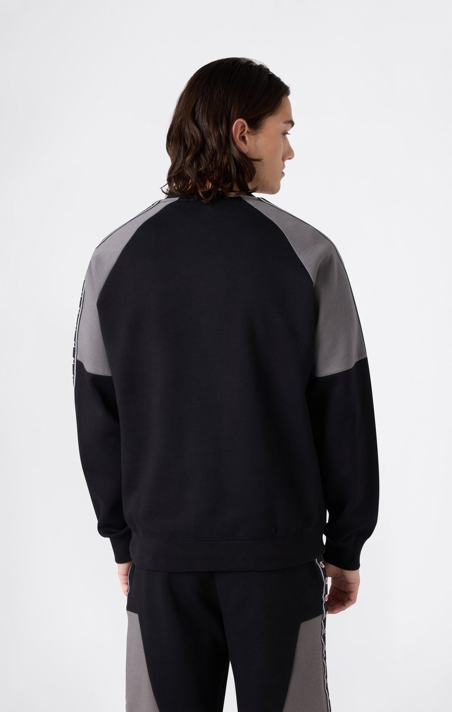Men's Interlock Tape Logo Crewneck Sweatshirt